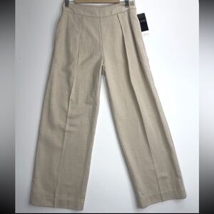 NWT Lauren Ralph Lauren Hi-Rise Pleated Linen Blend Wide Leg Pants Womens 2